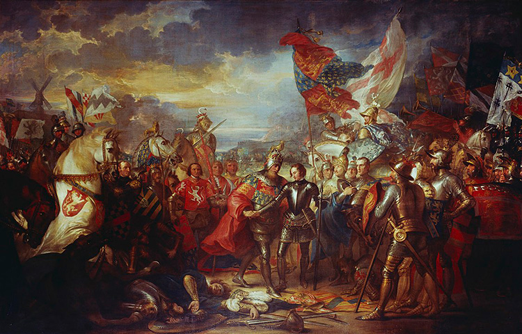 edward black prince crecy painting battle medieval
