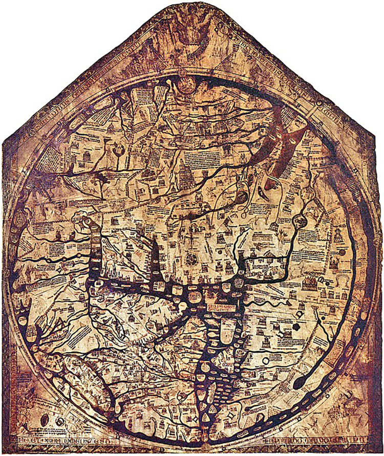 mappa mundi hereford cathedral medieval jerusalem