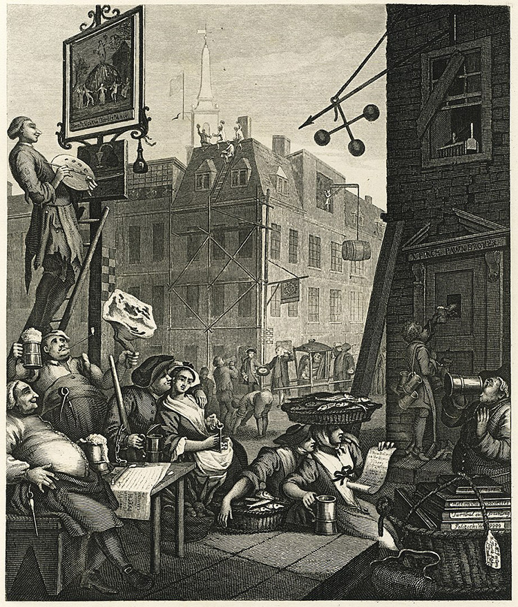 william hogarth print beer street georgian london