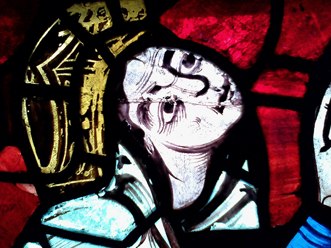 Detail of Eleanor of Aquitaine in Poitiers Cathedral.