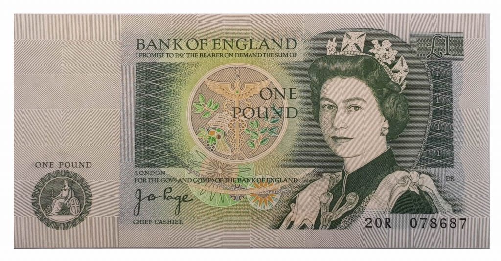 One pound note
