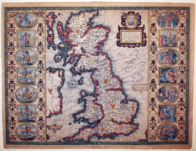 saxon heptarchy john speed 17th century